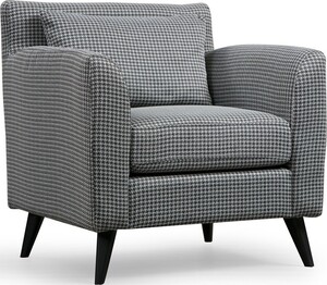 Fotelja, Crno Bijela, Nordic Armchair - Patterned