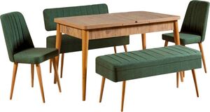 Set stola i stolica (5 komada), Vina 1070 - 4 - Atlantic, Green