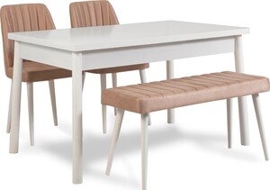 Set stolova i stolica (4 komada), Bijela boja Kamen, Costa 0900 - 3 B