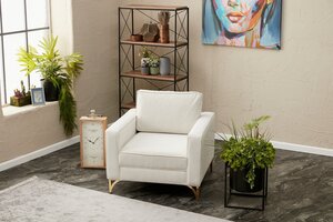 Sofa, Krem Zlato, Berlin - Cream, Gold