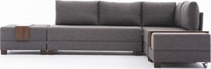 Kutna garnitura na razvlačenje BELLA SOFT, desna, smeđa, Fly Corner Sofa Bed Right- Brown