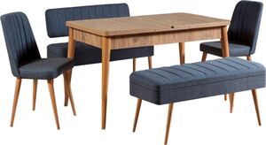 Set stola i stolica (5 komada), Vina 1048 - 4 - Atlantic, Dark Blue