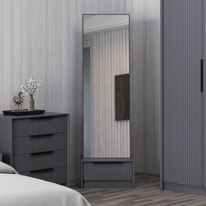 Stol za šminkanje KALE LUXE SOFT - 4803, antracit