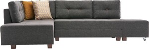 Kutna garnitura na razvlačenje, Antracit, Manama Corner Sofa Bed Left - Anthracite