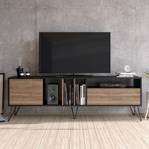Polica za TV MISTICO 180, Mistico (180) - Walnut, Black