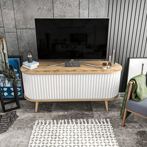 Stalak za televizor, Stor - Oud Oak, White