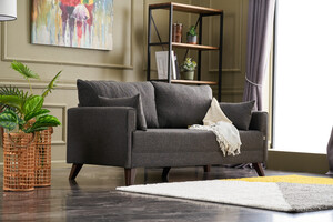 Dvosjed, Antracit, Bella Sofa For 2 Pr - Anthracite