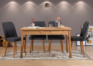 Set stolova i stolica (5 komada), Atlantski bor Antracit, Costa 1053 - 1 A