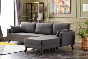 Kutna garnitura, Antracit, Bella Corner Sofa Right - Anthracite
