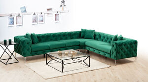 Kutna garnitura, zelena, Como Left - Green