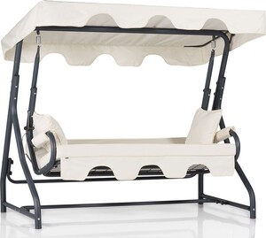 Vrtni trosjed za ljuljanje, višebojno boja, Olea 3 Kişilik Salıncak -  Krem