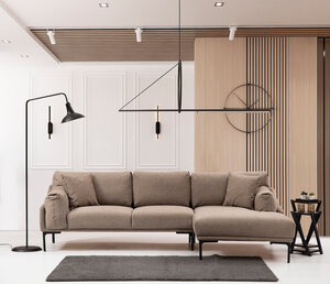 Kutna garnitura LEO, desna, moka, Leo Corner Right - Mocha