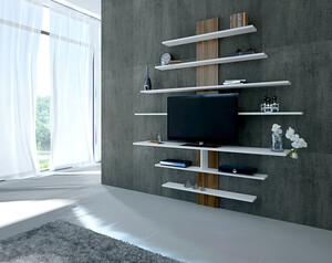 TV jedinica, Zebra - White, Walnut