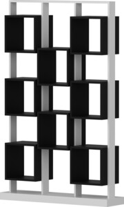 Polica za knjige, Edge - White, Black