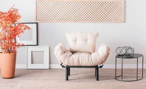 Fotelja, Krem, Nitta Single - Cream