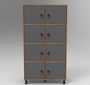 Višenamjenski ormarić, Orah Antracit, MN06 - BA