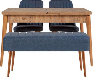 Set stola i stolica (4 komada), Vina 1048 - 3 - Atlantic, Dark Blue