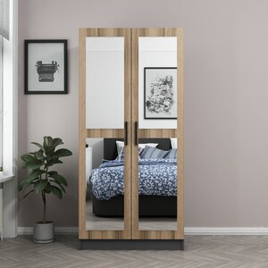 Garderoba, Kale Mirror Anthracite Oak - 210