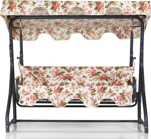 Vrtni trosjed za ljuljanje, višebojno boja, Ruta 3 Kişilik Bahçe Balkon Teras Salıncağı - 5