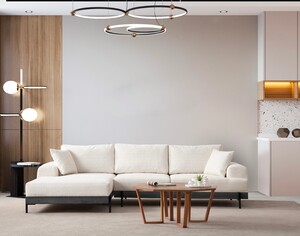 Kutna garnitura Eti crna lijevi - bijela