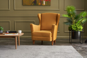 Fotelja wing LOLA gold, Lola Berjer - Gold