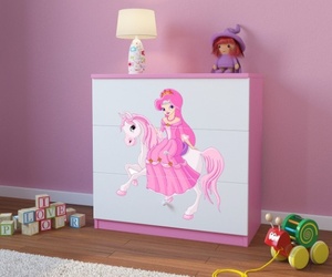 Dječja komoda - kraljevna na poniju-Roza