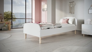 Drveni dječji krevet Emma - bijeli - 180x90 cm