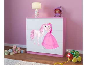 Dječja komoda - kraljevna i poni-Roza