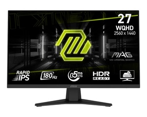 MSI MAG 274QF, 9S6-3CE41H-048, 27'', IPS, 2560x1440, 180Hz, 0.5ms, HDMI, DisplayPort, monitor
