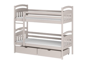 Drveni dječji krevet na kat Gabi s ladicom - kašmir - 180x80 cm