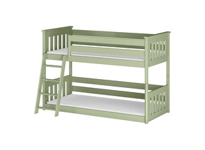 Drveni dječji krevet na kat Kevin - olive - 200x90 cm