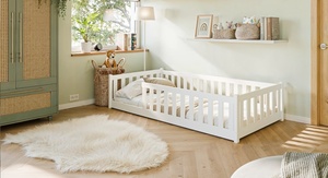 Drveni dječji krevet Bella - bijeli - 200x90 cm