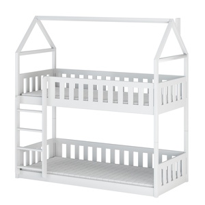Drveni dječji krevet na kat Pola - bijeli - 190x90 cm