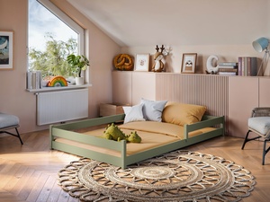 Drveni dječji krevet Zofia - 200x120 cm - olive