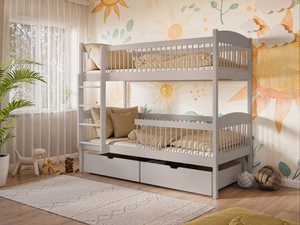 Drveni dječji krevet na kat Luna s ladicom - kašmir - 180x80