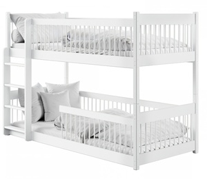 Drveni dječji krevet na kat Boston - bijeli - 200x90