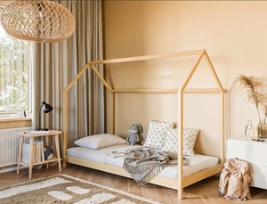 Drveni dječji krevet Lucky - svijetlo drvo - 200x100 cm