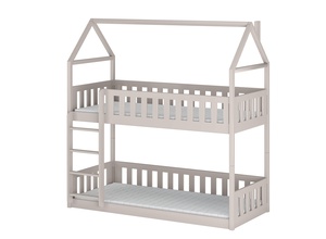 Drveni dječji krevet na kat Pola - kašmir - 160x80 cm