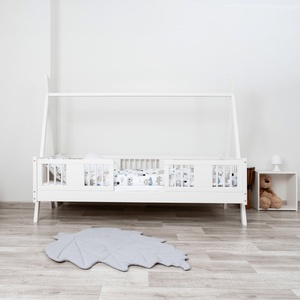 Drveni dječji krevet Luna Tipi - bijeli - 200x90 cm - Bez ladice