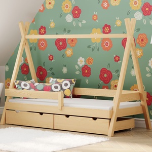 Drveni dječji krevet Tipi Plus - svijetlo drvo - 180x80 cm