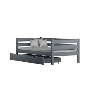 Drveni dječji krevet Karo Z - sivi - 160x80 cm - S ladicom