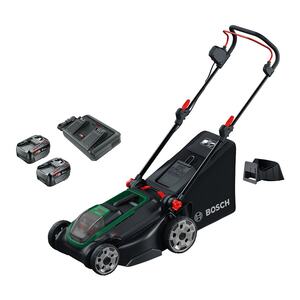 BOSCH akumulatorska kosilica ROTAK18V2-43, 2x18 V, širina rezanja 43 cm, košara za travu 50 L + 2x18 V 4.0Ah akumulator + punjač