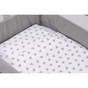 Bubaba BY FreeON posteljina za kolijevku/košaru srca beige