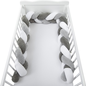Bubaba BY FreeON ogradica za krevet pletenica 235x15 grey/white