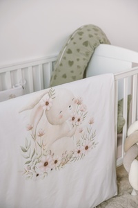 Bubaba BY FreeON posteljina 6 djelna zeko u cvijeću