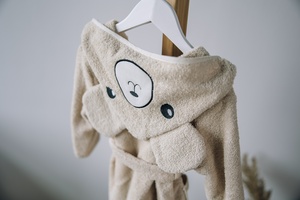 Bubaba BY FreeON ogrtač za kupanje beige sa štikom medo, 104/110/116 84386