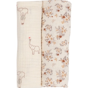 Bubaba BY FreeON tetra pelena muslin 2/1 slonić beige 70x70 cm beige