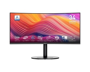 MSI Modern MD342CQP, 34" UWQHD VA, 120Hz, 1ms, 2xHDMI, DisplayPort, USB-C, zvučnici, zakrivljeni, monitor