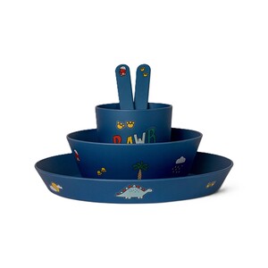 Citron set posuđa od bio materijala, Blue Dino