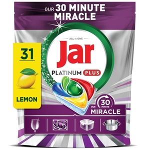 Jar Miracle Platinum Plus kapsule za strojno pranje posuđa, 31 kom